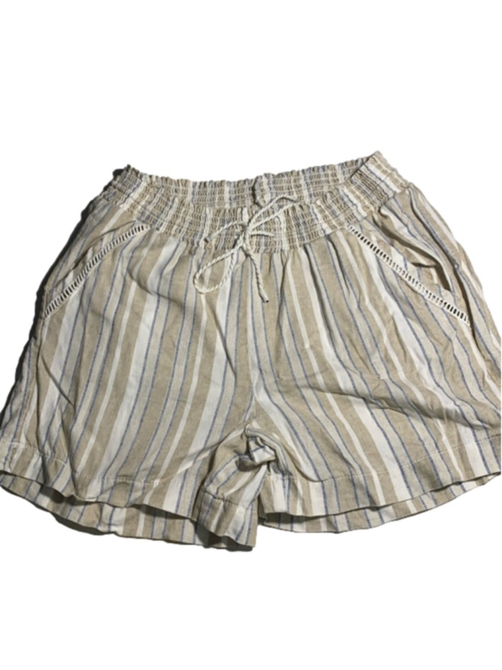 Briggs Linen blend striped shorts medium